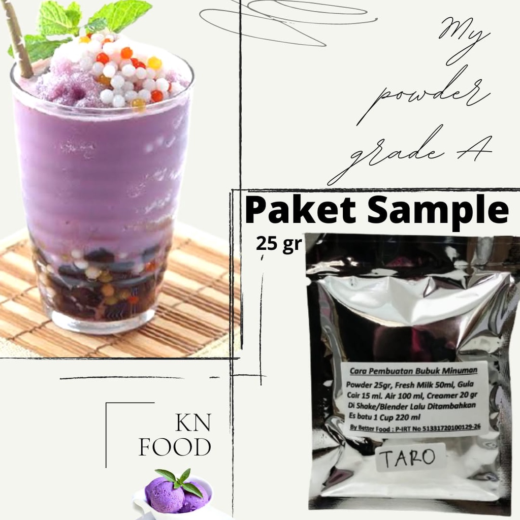 

Paket sampel bubuk minuman my powder Grade A 25 gram