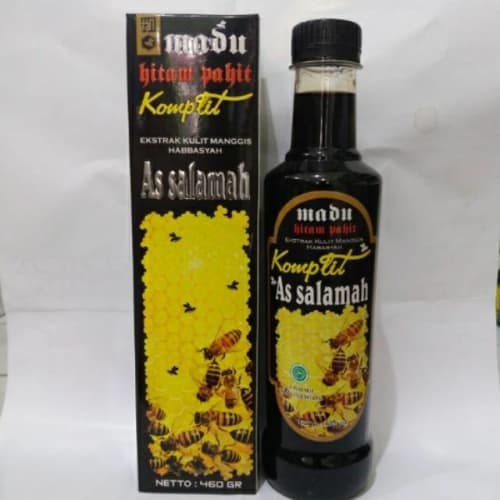 MADU HITAM PAHIT ASSALAMAH 460GR | madu hitam bermanfaat herbal 100%