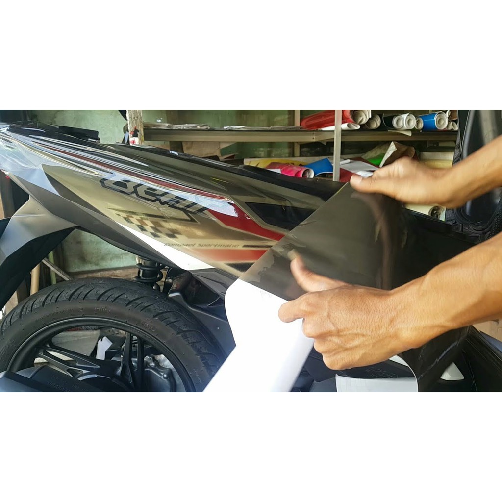 skotlet hitam transparan, hitam glosy, hitam doff