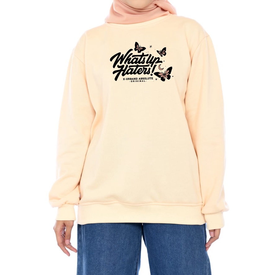 Sweater Wanita What's Up Haters Fleece Gramasi 280-A245 Chesee