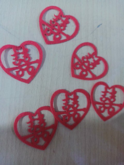 Shuangxi Double Hapiness Papercut Shuang Xi Baki Shuang Xi Untuk Baki Sangjit Seserahan