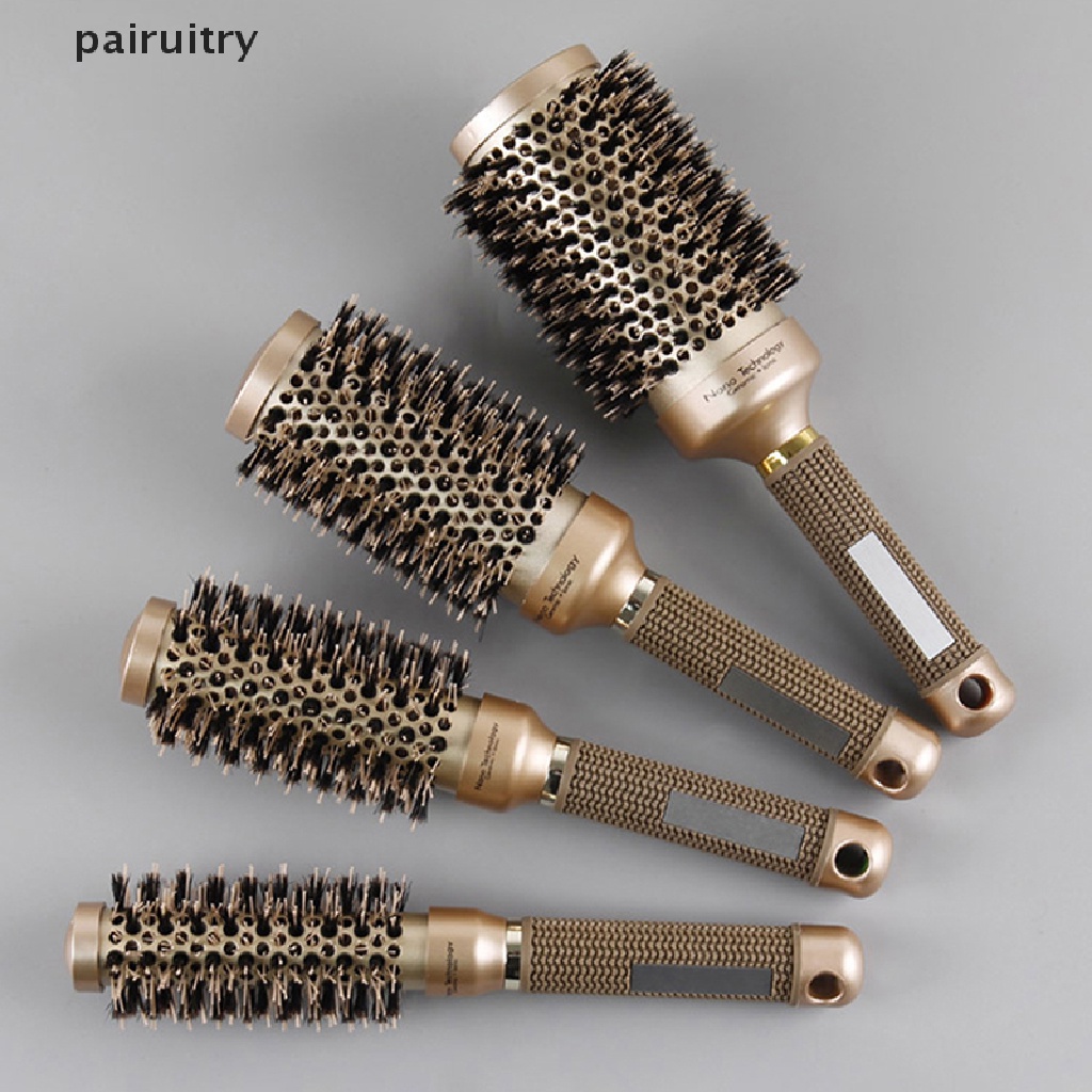 Prt Sisir Rambut Profesional Thermal Ionik Anti Slip Bahan Keramik Warna Emas PRT