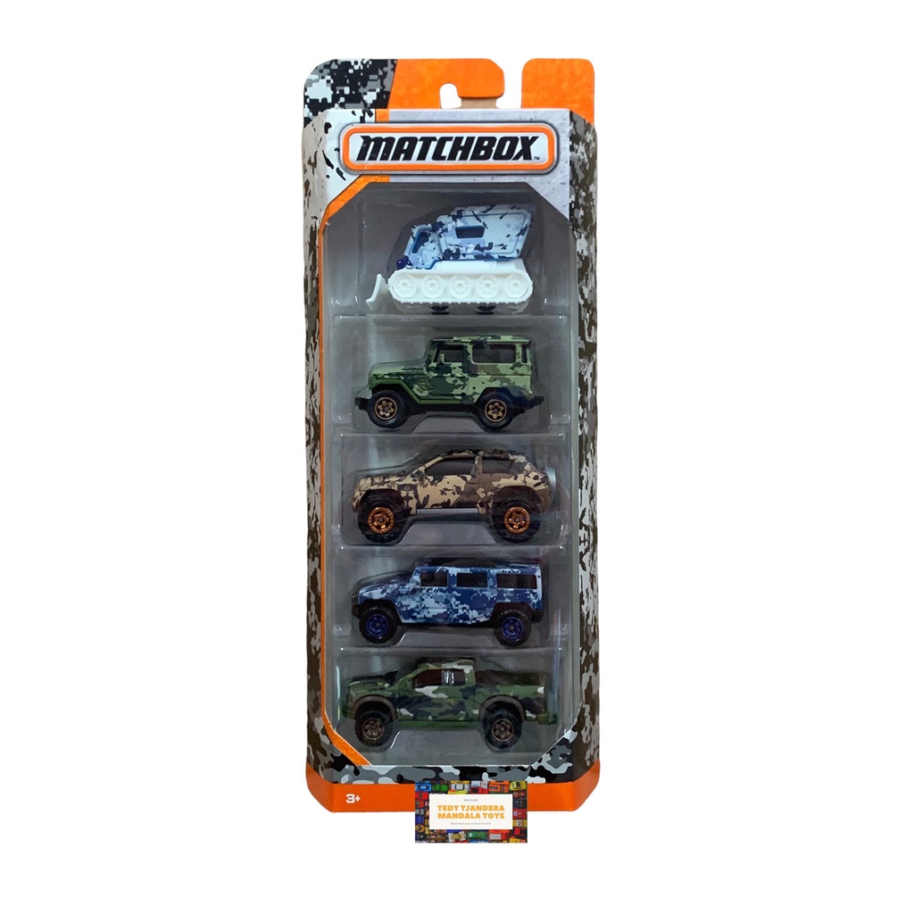 Matchbox 5 Pack Military Camouflage with Toyota FJ40