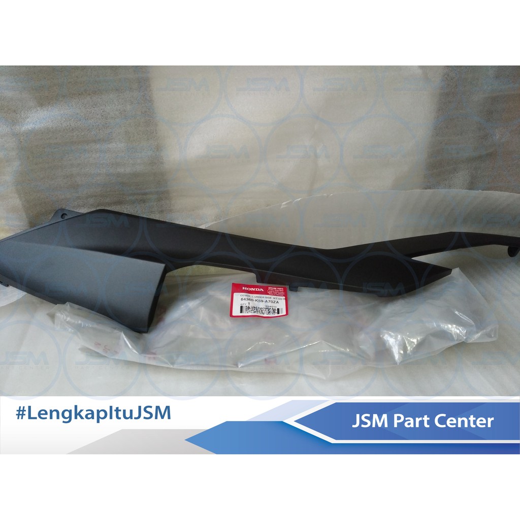 COVER DEK LANTAI KIRI UNDER SIDE L VARIO 150 HITAM DOFF 64360-K59-A70ZA