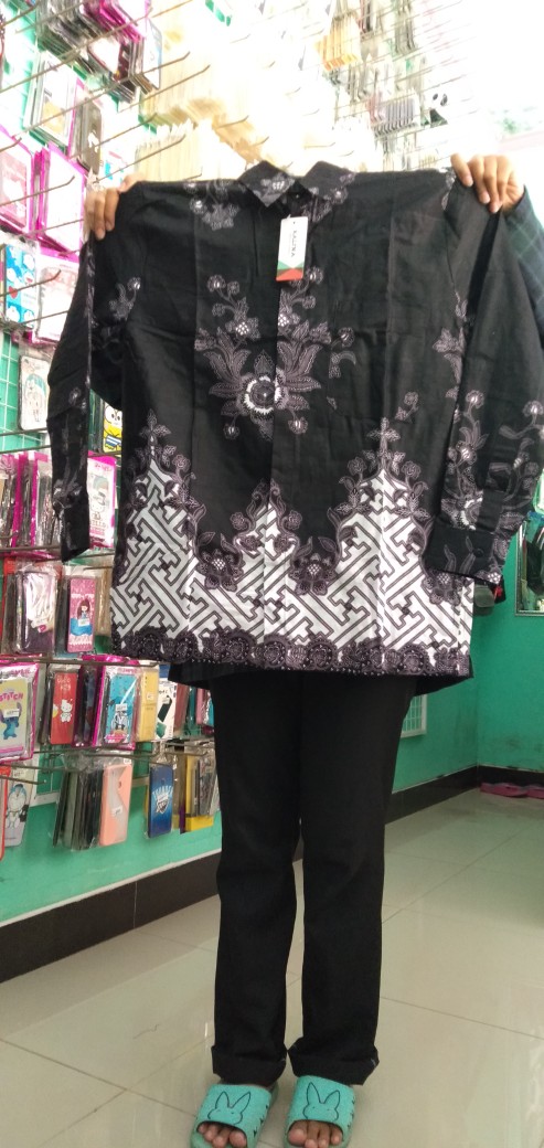 Baju Batik Couple Keluarga Gamis Jumbo Murah Pasangan Modern Muslim | Klyn - 014 Cg Pagar Bungan