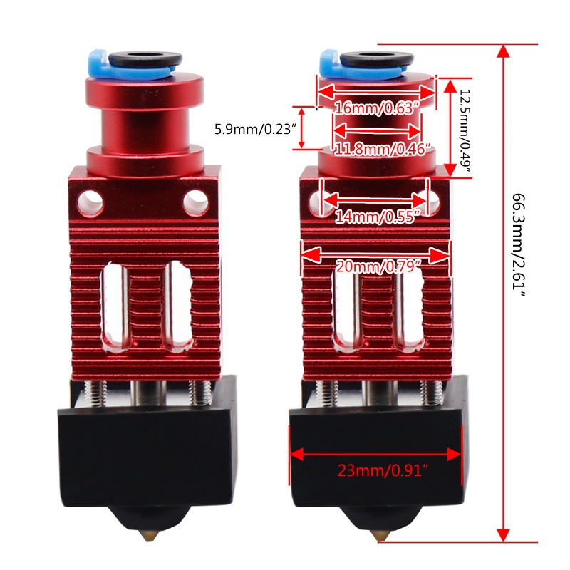 Btsg Extrusion for Head Kit Untuk Voron Ender3Cr10 3D Printer Extruder J-Head Hot End Extruder Kit Resis Panas Full Metal