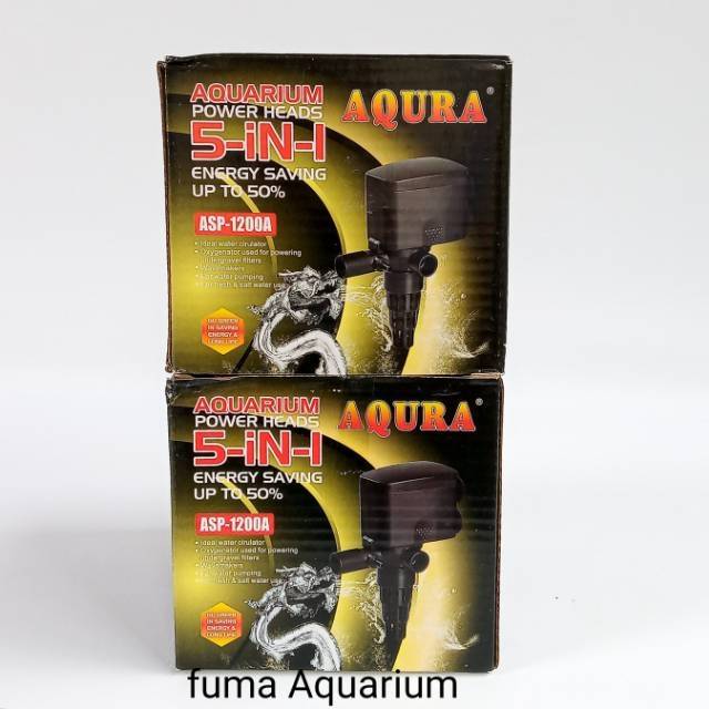 Pompa Celup AQURA ASP-1200A Filter Aquarium Aquascape HIDROPONIK WATER PUMP