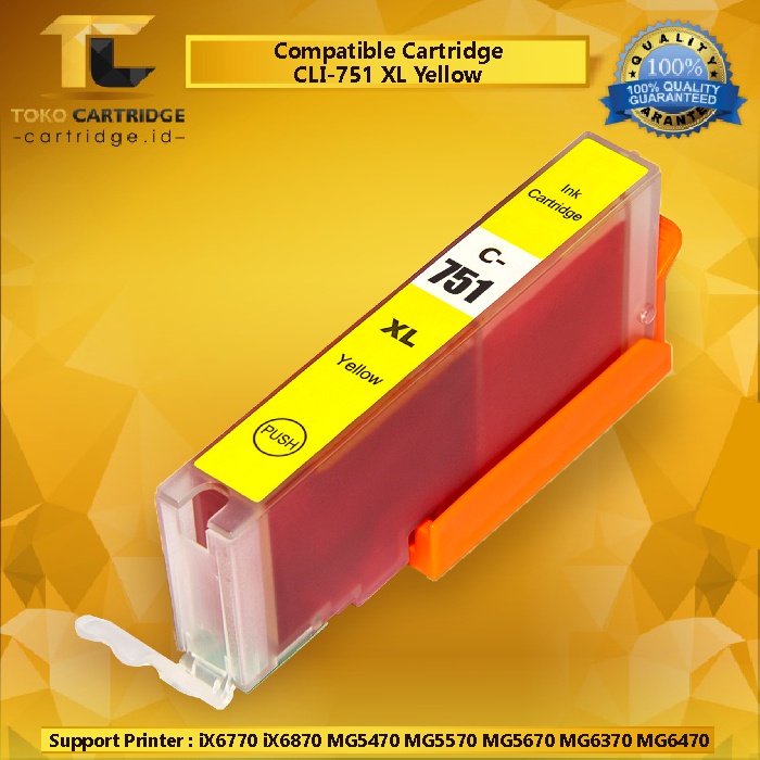 Cartridge Tinta Compatible Canon PGI750 XL CLI751. Quality Refill Printer iX6770 iX6870 MG5470 MG5570 MG5670 MG6370 MG6470 MG7170 MG7570 MX727 MX927 iP7270 iP8770