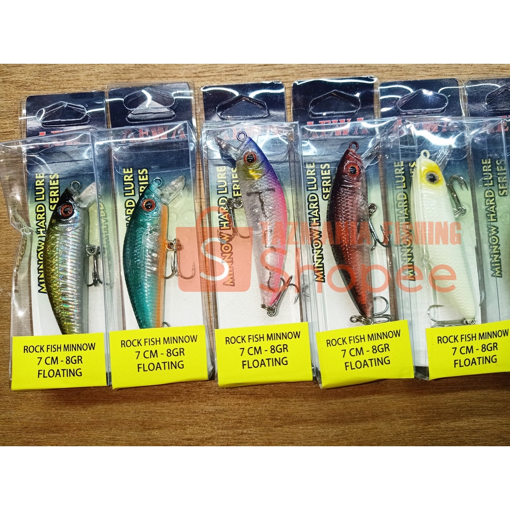 Umpan Minnow Aewa bass ROCK FISH minnow 7cm-8gr FLOATING