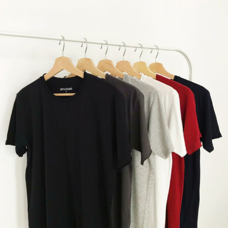 anusae 'Licht Series' - raw t-shirt - cotton combed 40s - 130gr ( kaos polos unfinished )