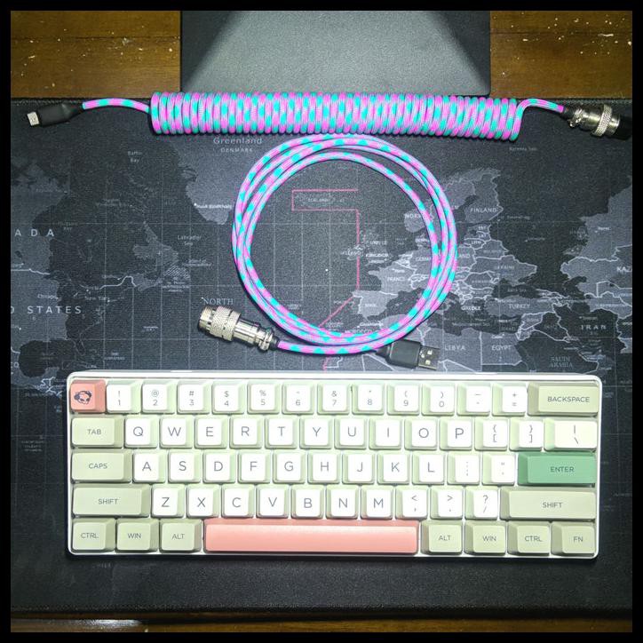 Mechanical Keyboard Cable Paracord / Coiled Cable / Coiled Kabel - Model Lurus