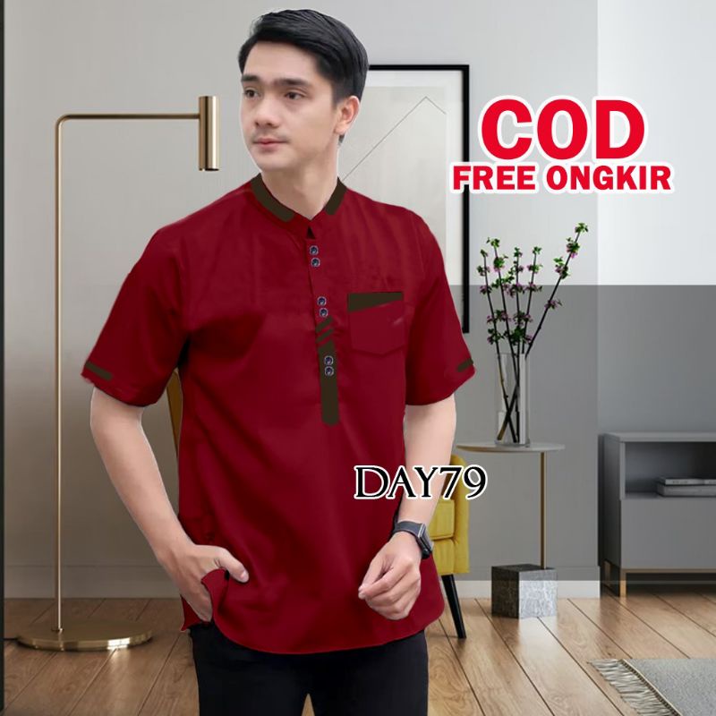 koko kurta baju pria dewasa lengan pendek