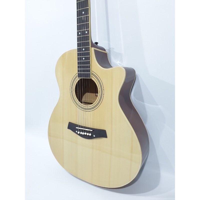 Gitar Akustik Elektrik Taylor Natural Sunburst Jumbo Senar String Equalizer Eq-7545 Trusrod Listrik