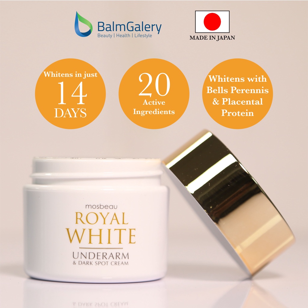 Mosbeau Royal White Underarm &amp; Dark Spot Cream - Pemutih Ketiak &amp; Lipatan - 50g