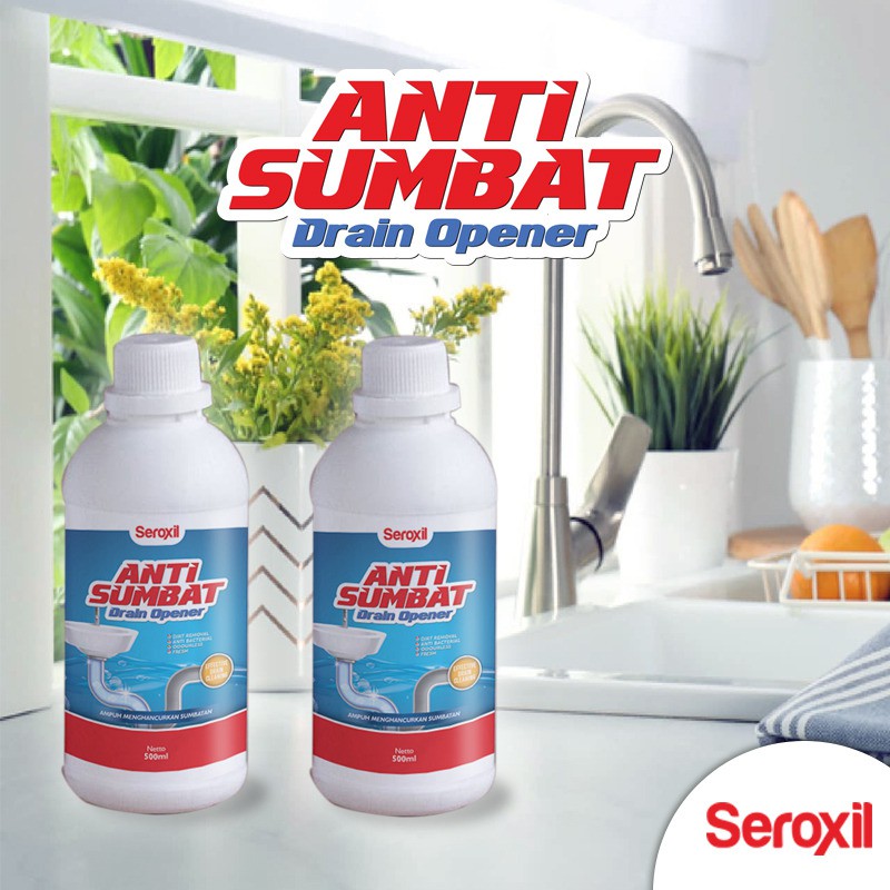 Seroxil Anti Sumbat WC / Cairan Anti Mampet / Drain Opener Soda Api Cair 500 ml