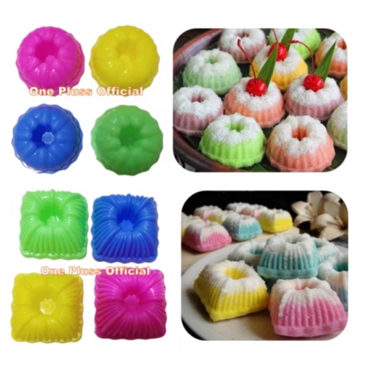 cetakan kue putu ayu bulat dan segi merek KH Isi 6 Pcs &amp; 12 Pcs diameter 5,5cm