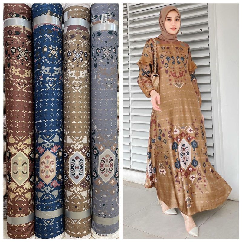 bahan kain gamis premium silk | kain dan bahan baju | kain dan bahan meteran