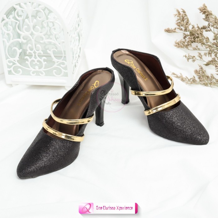Heels wanita Hak Tinggi kantoran Batam polos hak tahu E2G7 import korea kekinian murah sandal kerja 