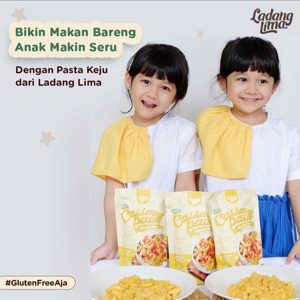 LADANG LIMA Cassava Pasta 115g Mac and Cheese - Organik - Gluten Free Egg Free