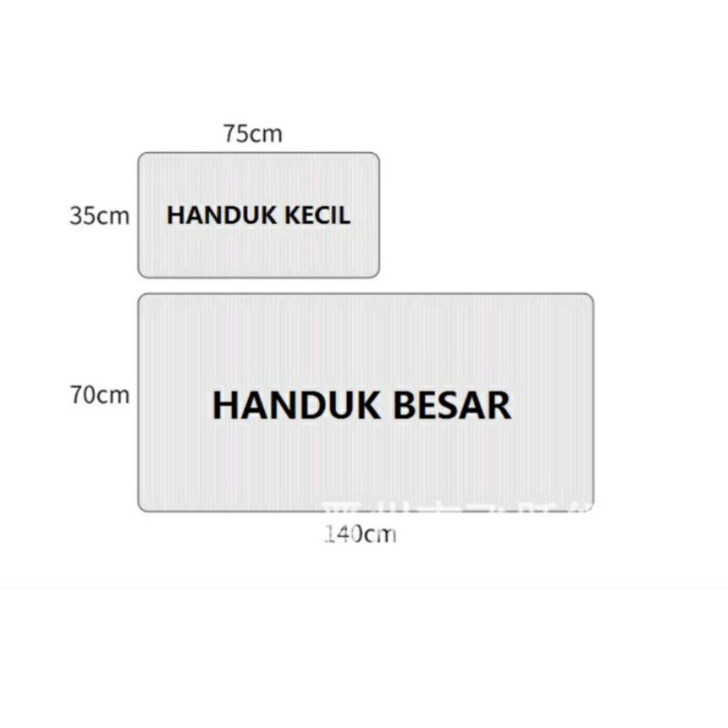 2in1 Handuk Bayi Lembut (140x70 + 75x35 cm) Sarang Lebah Handuk Baby Jumbo Super Soft Lembut Handuk Microfiber 2in1 Polos