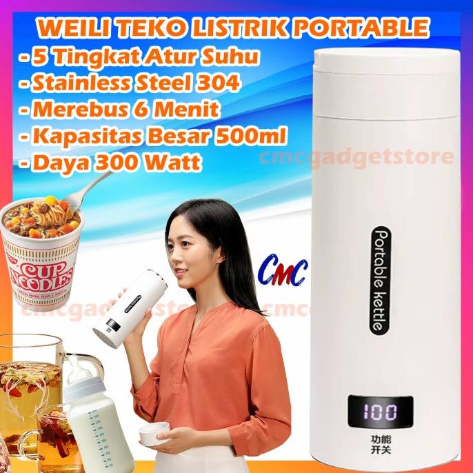 Xiaomi Deerma DR035 Portable Kettle Electric Thermos Pemanas Air Star Seller