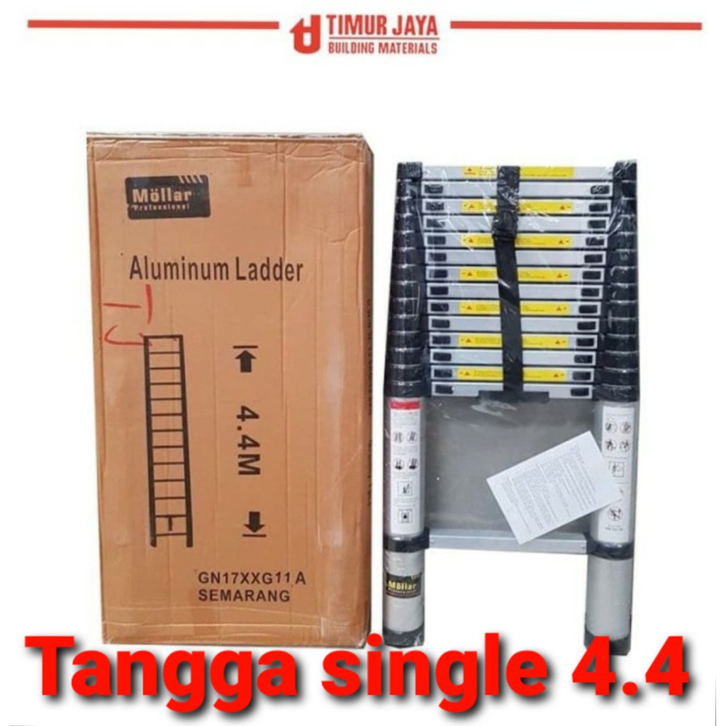 Tangga Teleskopik Telescopic 4.4 m Single Mollar