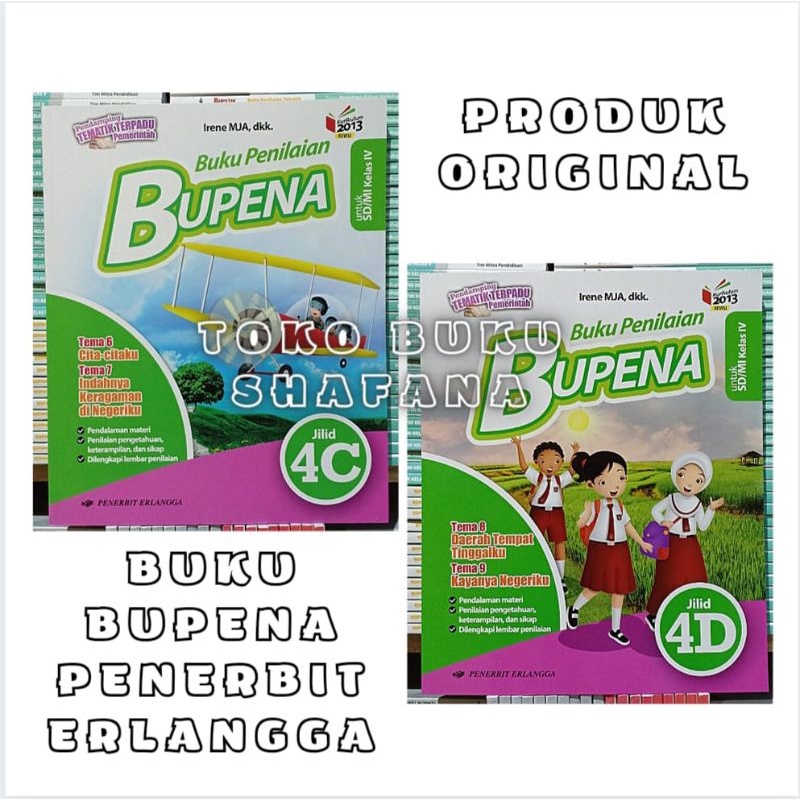 Buku Bupena 4C 4D Erlangga Kelas 4 SD K13 Revisi - Buku Penilaian - Pendamping Tematik ORI