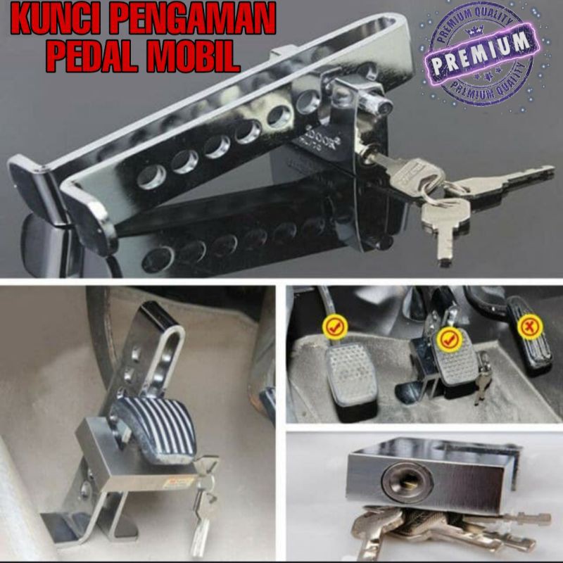 KUNCI GEMBOK PENGAMAN PEDAL KOPLING REM MOBIL ANTI MALING