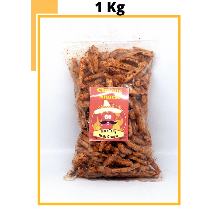

[1 Kg] Basreng Stik Cikruh Pedas daun jeruk, Basreng viral, banyak bumbu
