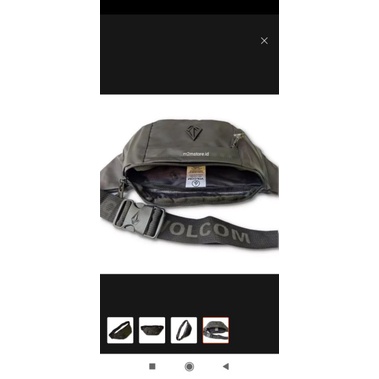 WAISTBAG VOLCOM TAS VOLCOM TAS SELEMPANG VOLCOM WATERPROOF LOGO BESI