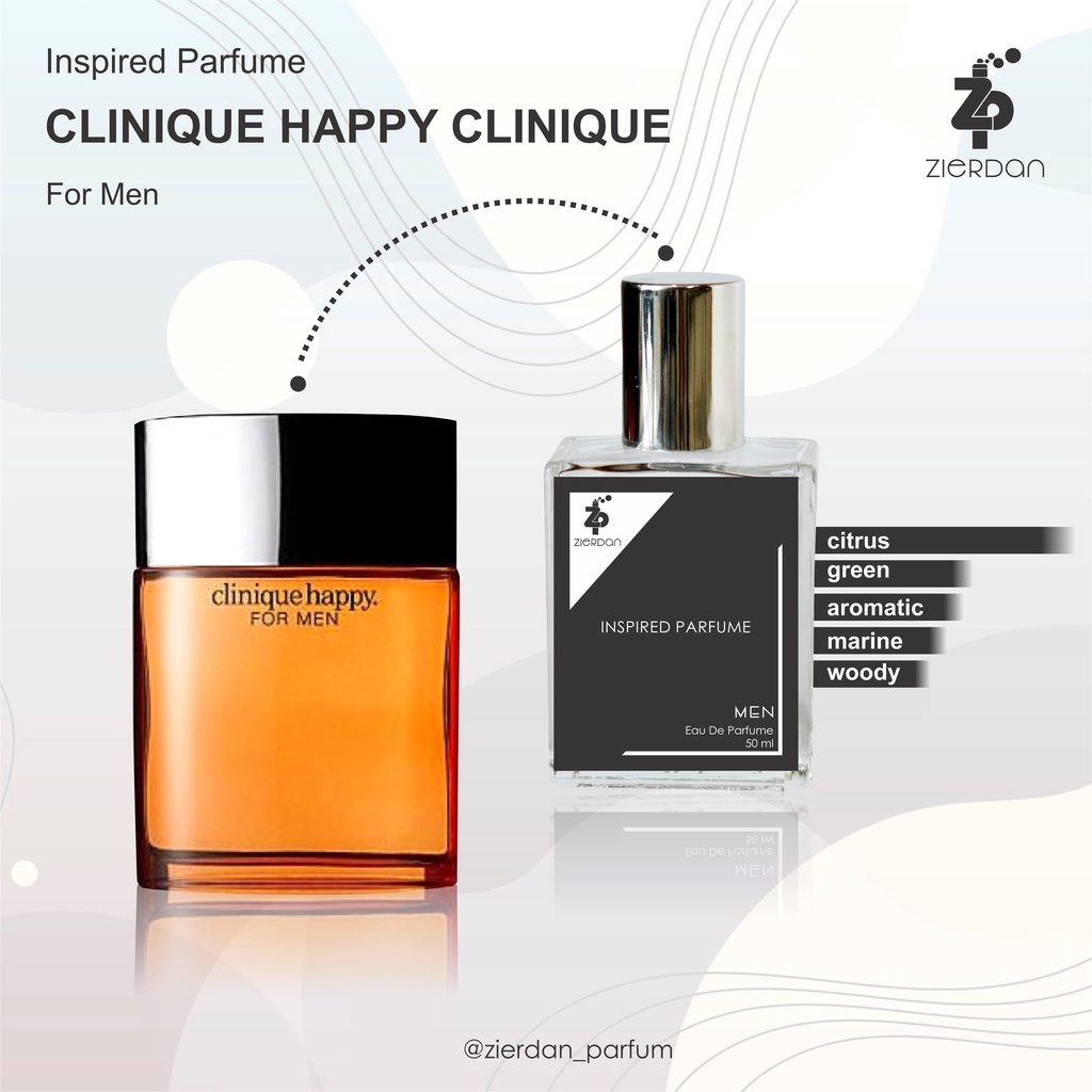 Zierdan Inspired Parfum Clinique Happy Men Parfume Farfum Minyak Wangi Tahan Lama Pria Cowok