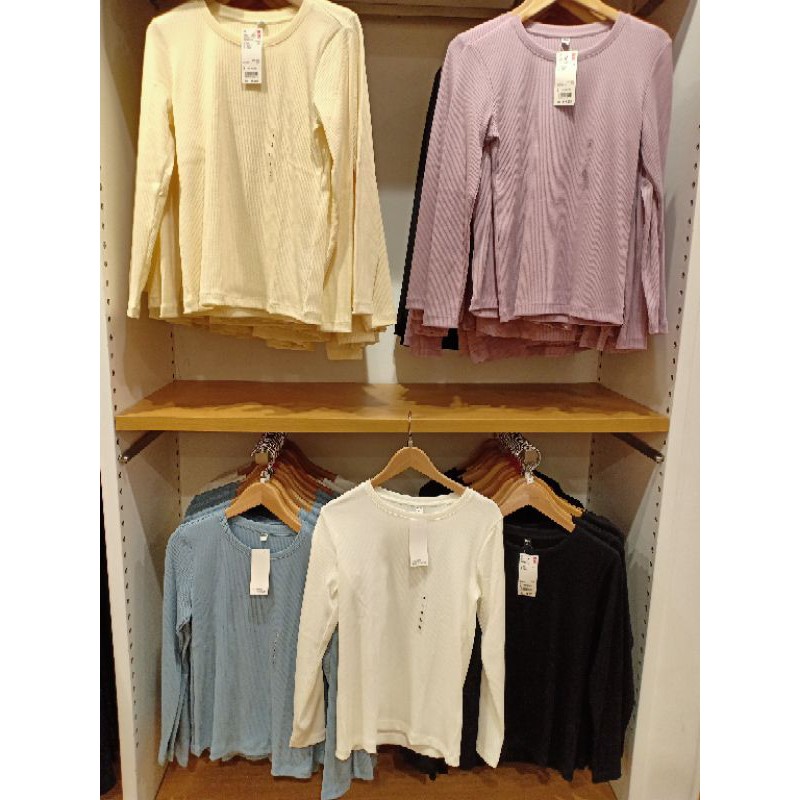 UNIQLO TSHIRT RIB UNTUK WANITA