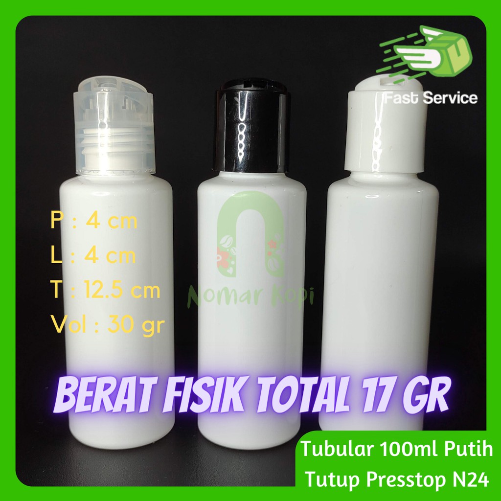 Botol 100ML RF PUTIH Presstop