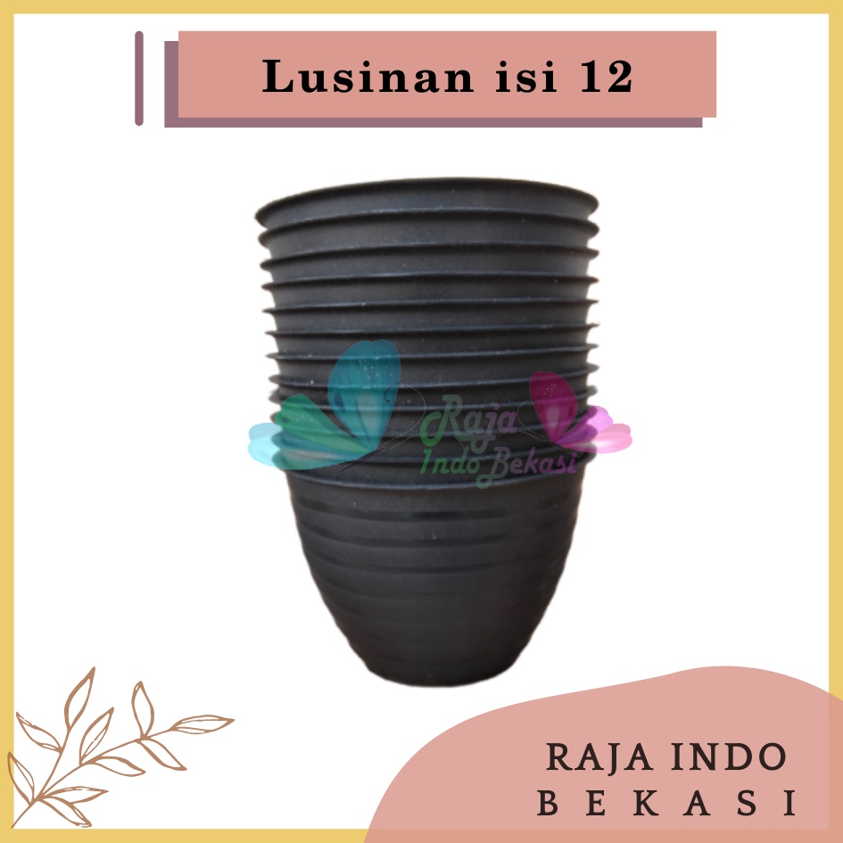 Lusinan Pot Tawon 12 Cm Hitam Pot Kecil Kaktus Murah Hiasan Lucu Warna Hitam - Lusinan Pot Bunga 12 Hitam