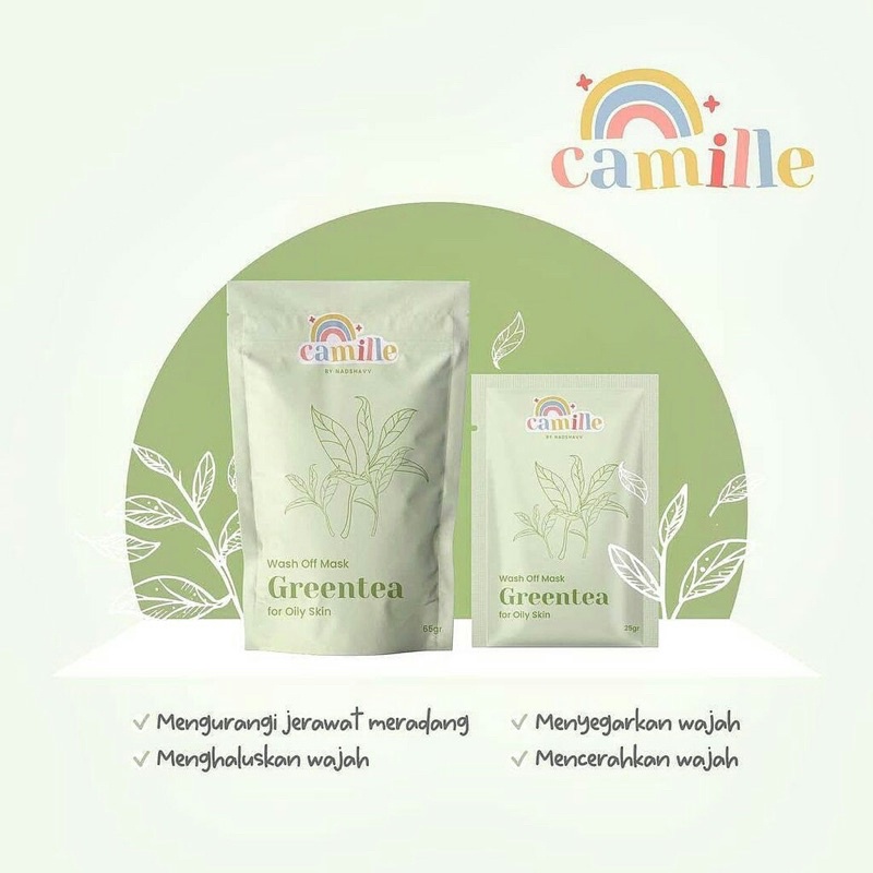 [READY STOCK] BPOM CAMILLE BEAUTE MASK CAMILLE BEAUTY All Varian 25 Gram 65 gram-Greentea