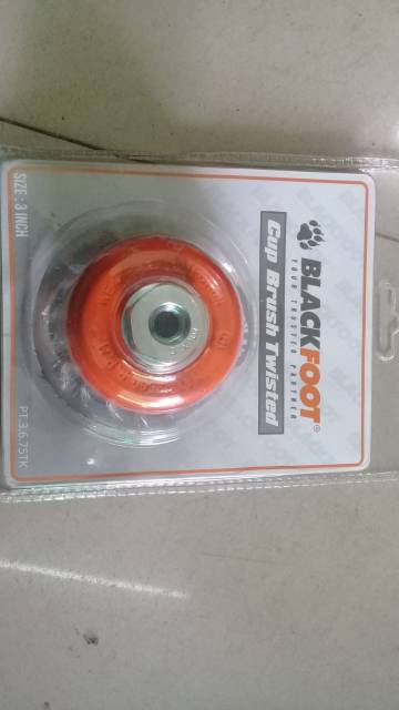 Sikat kawat mangkok kepang BLACKFOOT / Cup brush twisted/ikat Kawat Roda / Sikat kawat / Gerinda Cup Brush / Sikat kawat Mangkok KEPANG BERKUALITAS