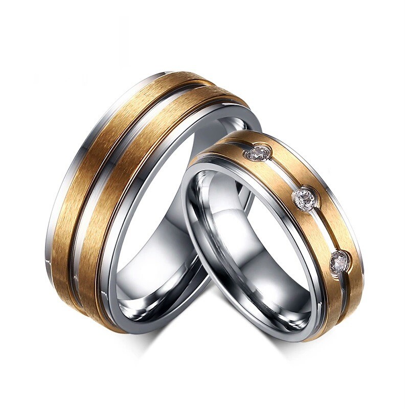 Cincin Couple / Tunangan / Nikah / Pasangan / Titanium C006