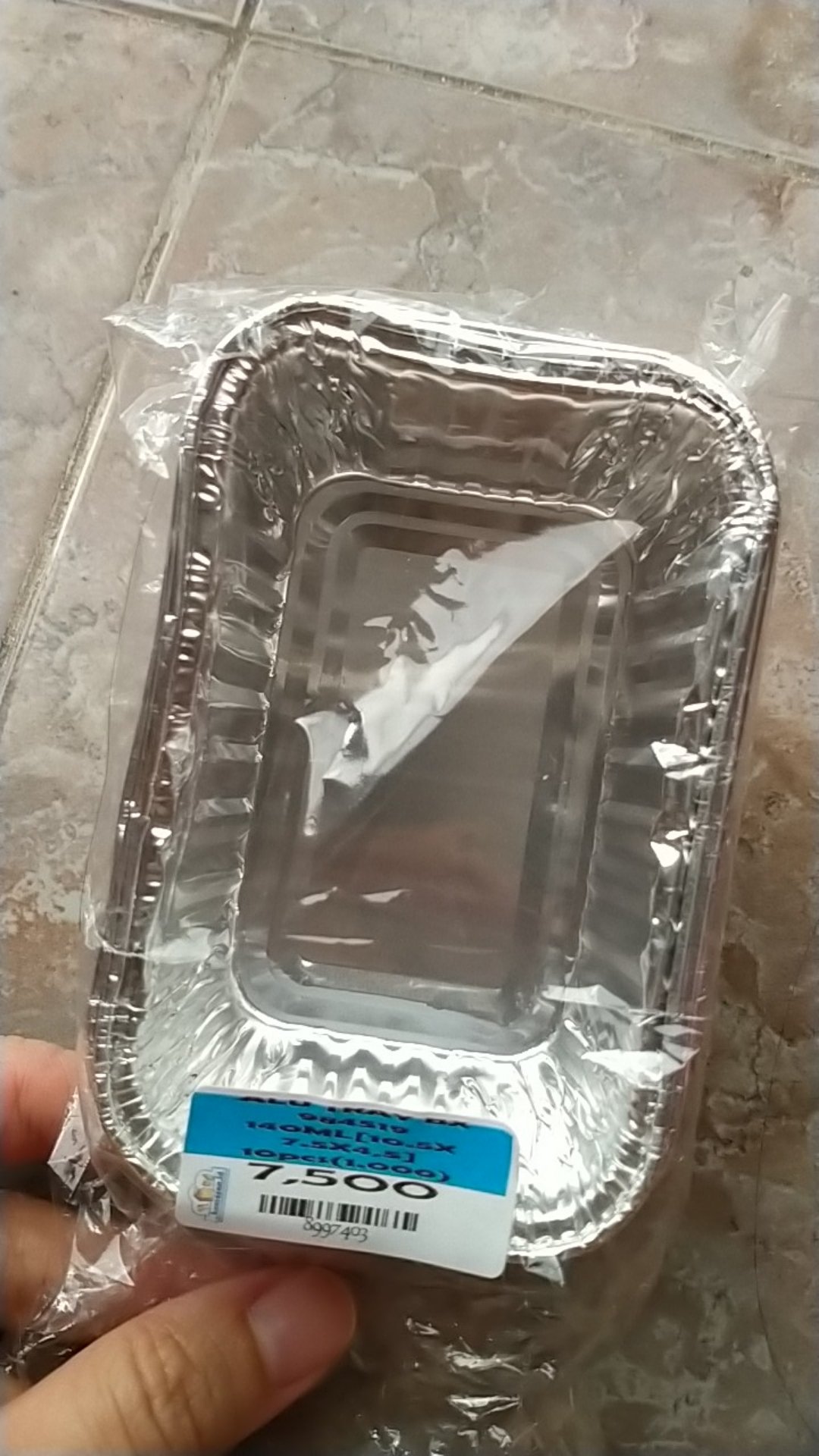 Alu Tray Bx 984519 140ml (10.5x7.5x4,5) 10 Pcs