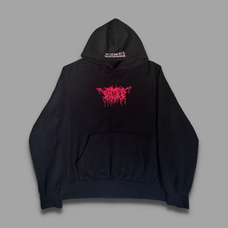 VETEMENTS HOODIE RED METAL SECOND