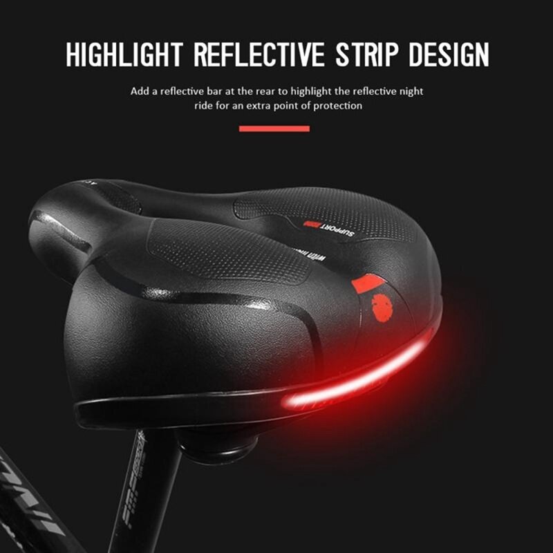 Sadel jok Sepeda Bike Saddle Leather Model Absorber Ball - ZF10 - Black/Red