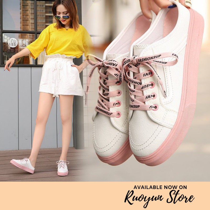 RYS - Fashion Tie Sepatu Sneakers Canvas Casual - Ori Import