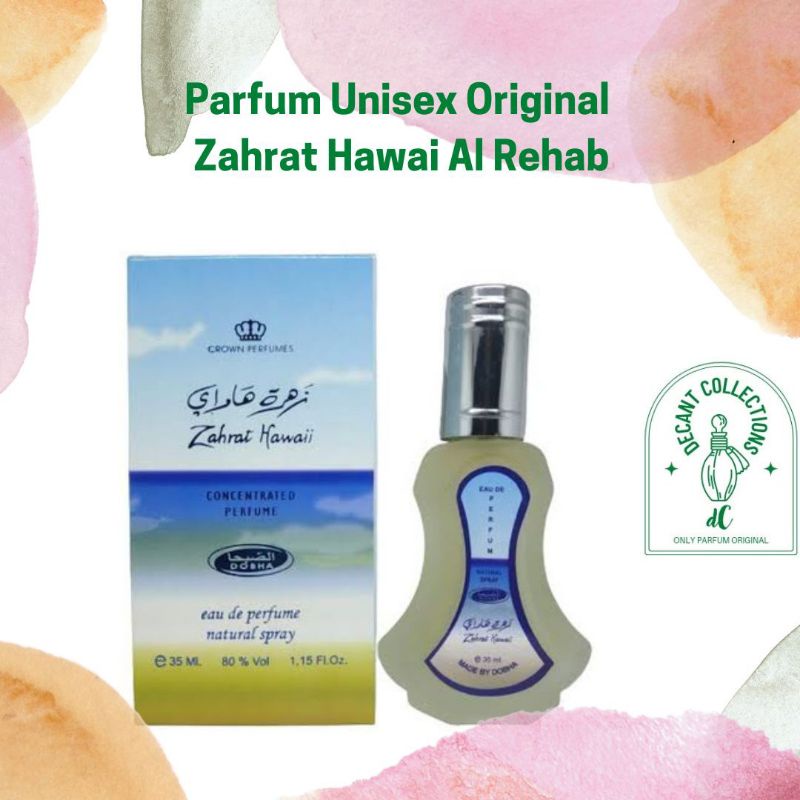 Parfum Unisex Original Zahrathawaii Zahrat Hawaii Hawai Al Rehab Spray