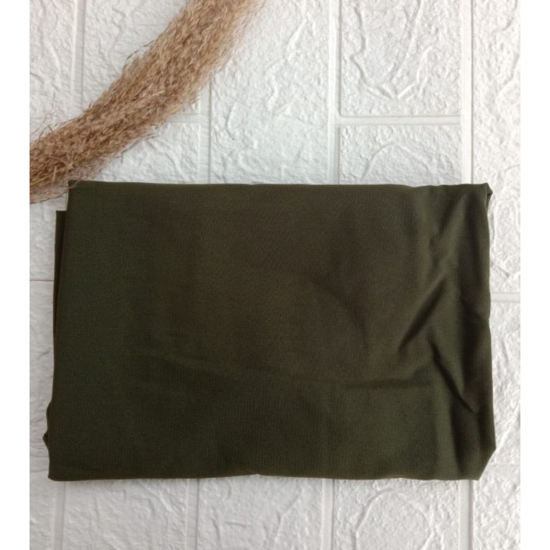 Bergo Maryam Simple Tali Jilbab Siria Wolfis Non Pet Daily Hijab Remaja-Army