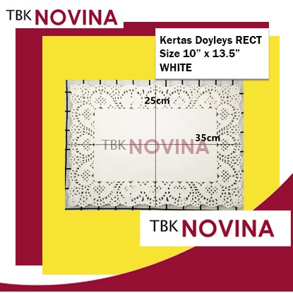 [100 Pcs] Kertas Doyleys/ doilies Persegi Panjang  - Kertas Renda / Alas Brownies