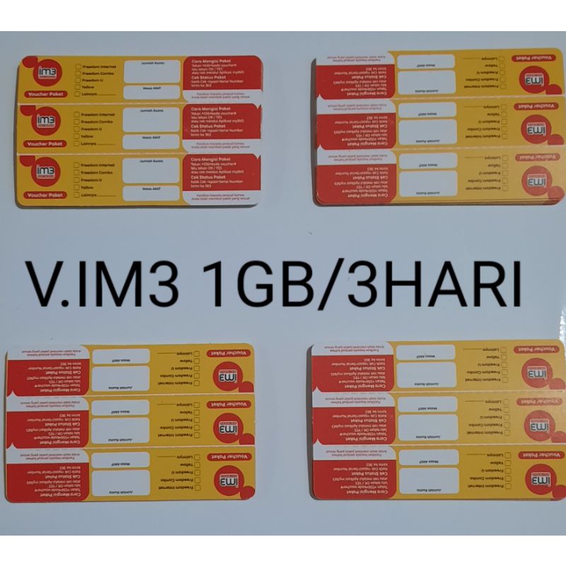 [GROSIR] VOUCHER IM3 1GB/2HARI