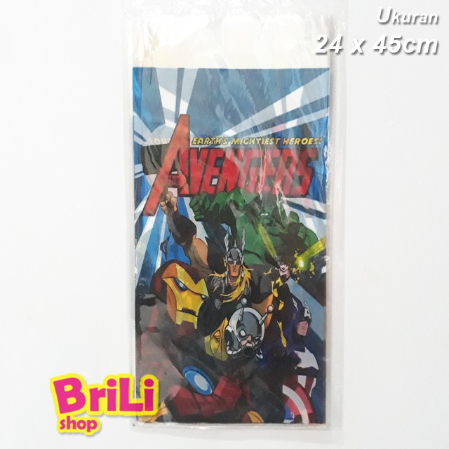 

TERMURAH... Plastik Snack Souvenir Ultah Avengers | Goodie Bag Ulang Tahun