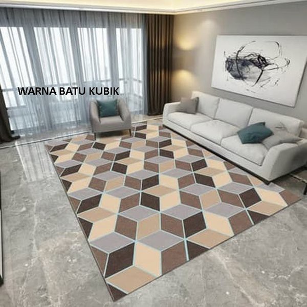 MINI SIZE Karpet Lantai berkualitas Eropa Modern Design UK 90 x 150 cm Anti Slip Minimalis TERMURAH