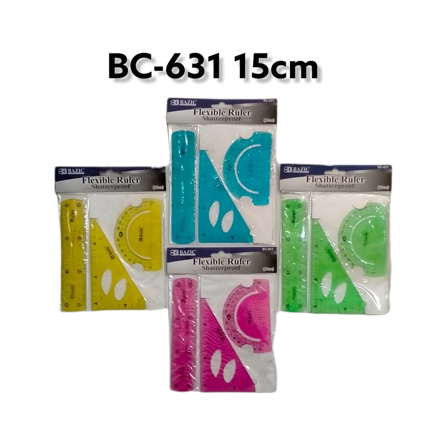 

PENGGARIS MISTAR FLEKSIBEL SET 15 CM FLEXBILE RULER STENCIL SET KARET