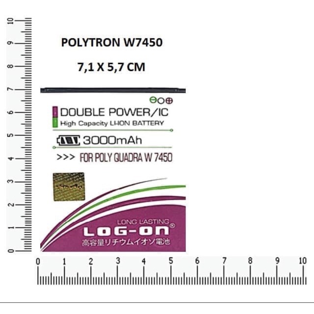 BATERAI POLYTRON W7450 - WIZARD QUADRA - PL-7U5A - LOG ON DOUBLE POWER BATRE