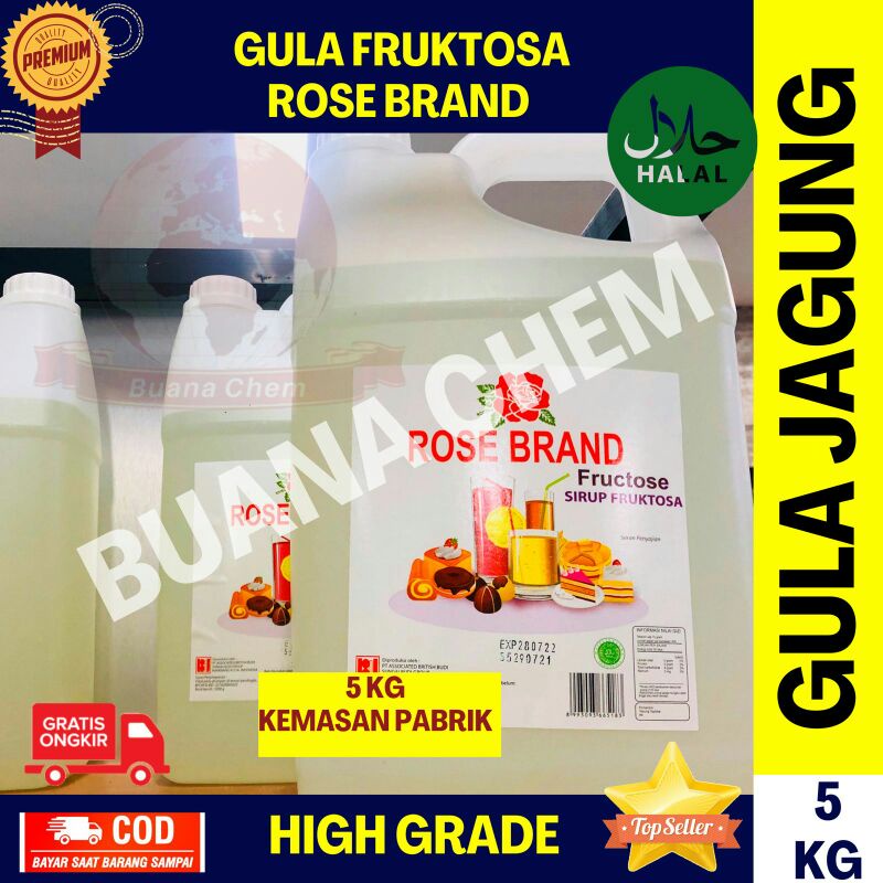 

Gula Cair Rose Brand 5kg / Gula Jagung / Fructose Rose Brand